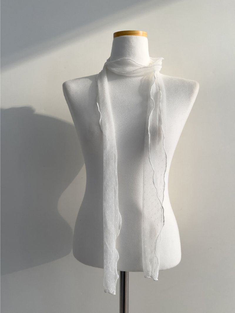 Dot Chiffon Long Muffler