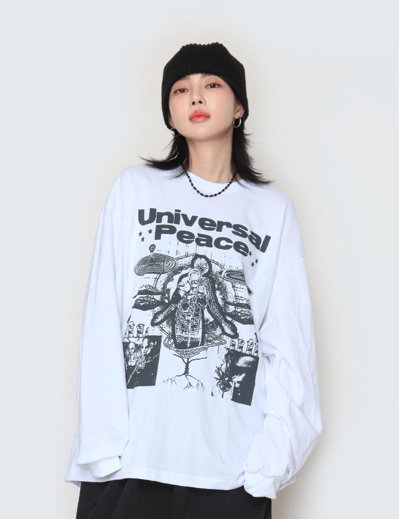 nutellike(ヌテールライク)の「Universal Piece Long Sleeve T-Shirt(Tops)」