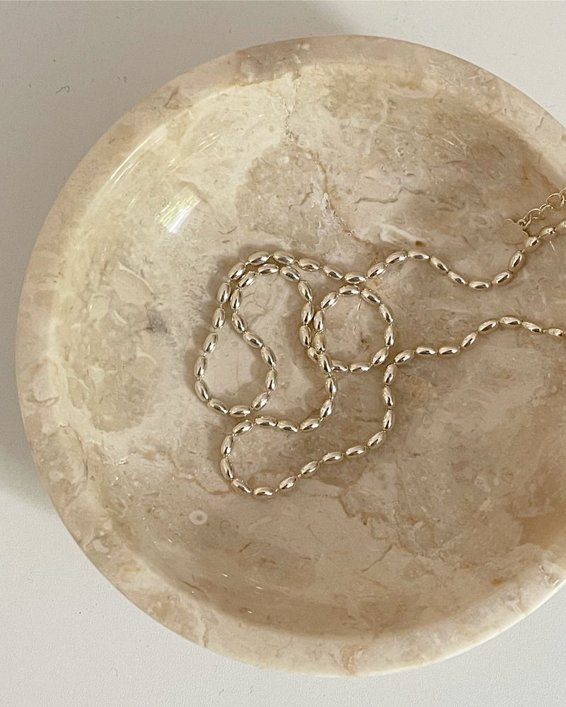 [Silver925] oar Classic Riz Silver Necklace