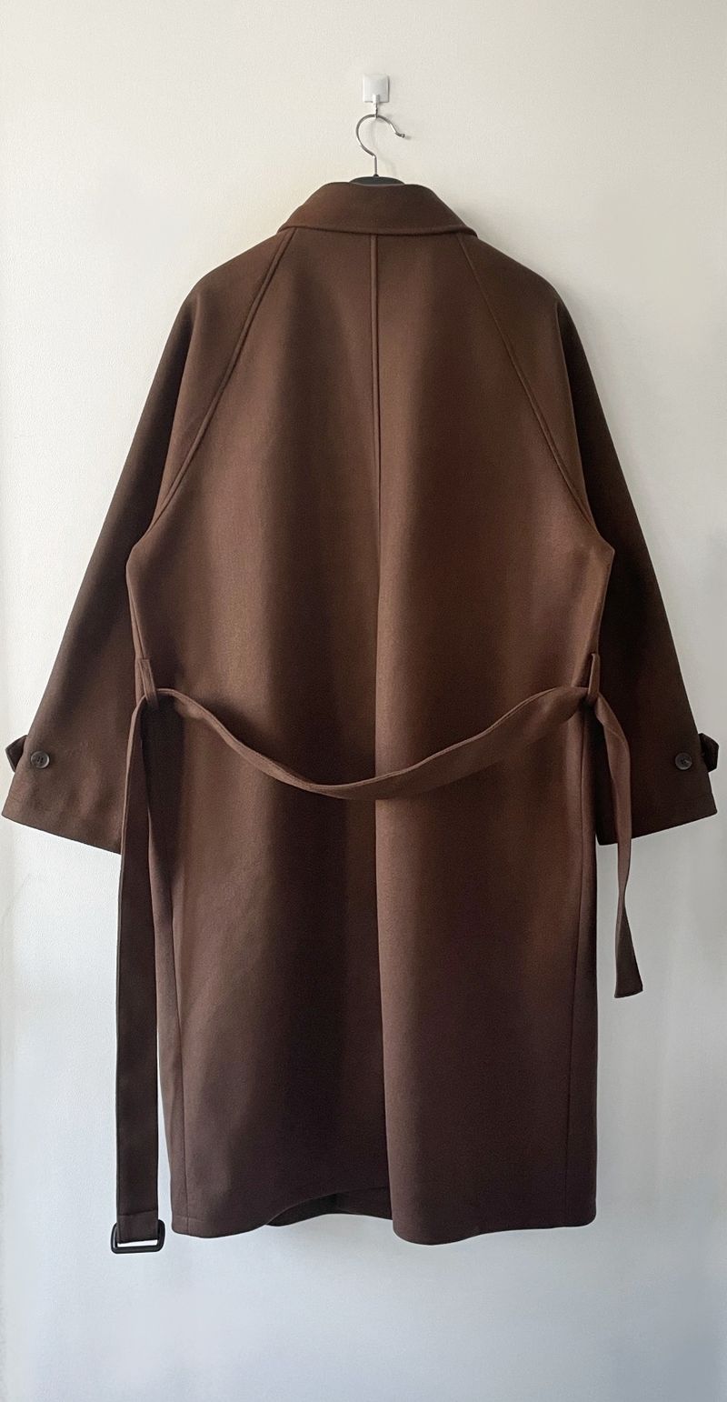 Neroli wool belted long coat