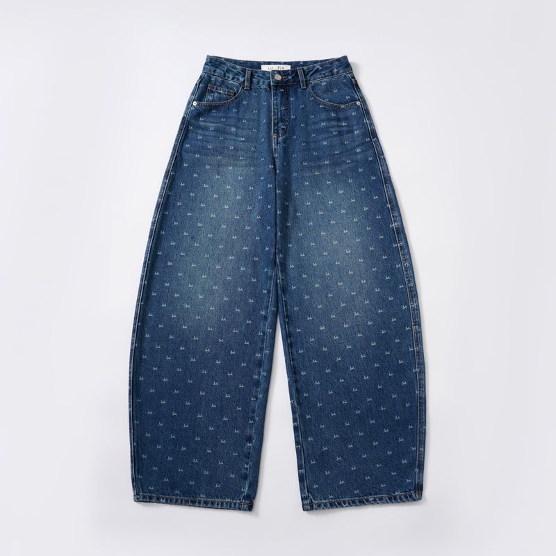 RIBBON-DYED CURVED FIT DENIM_BLUE code 26015
