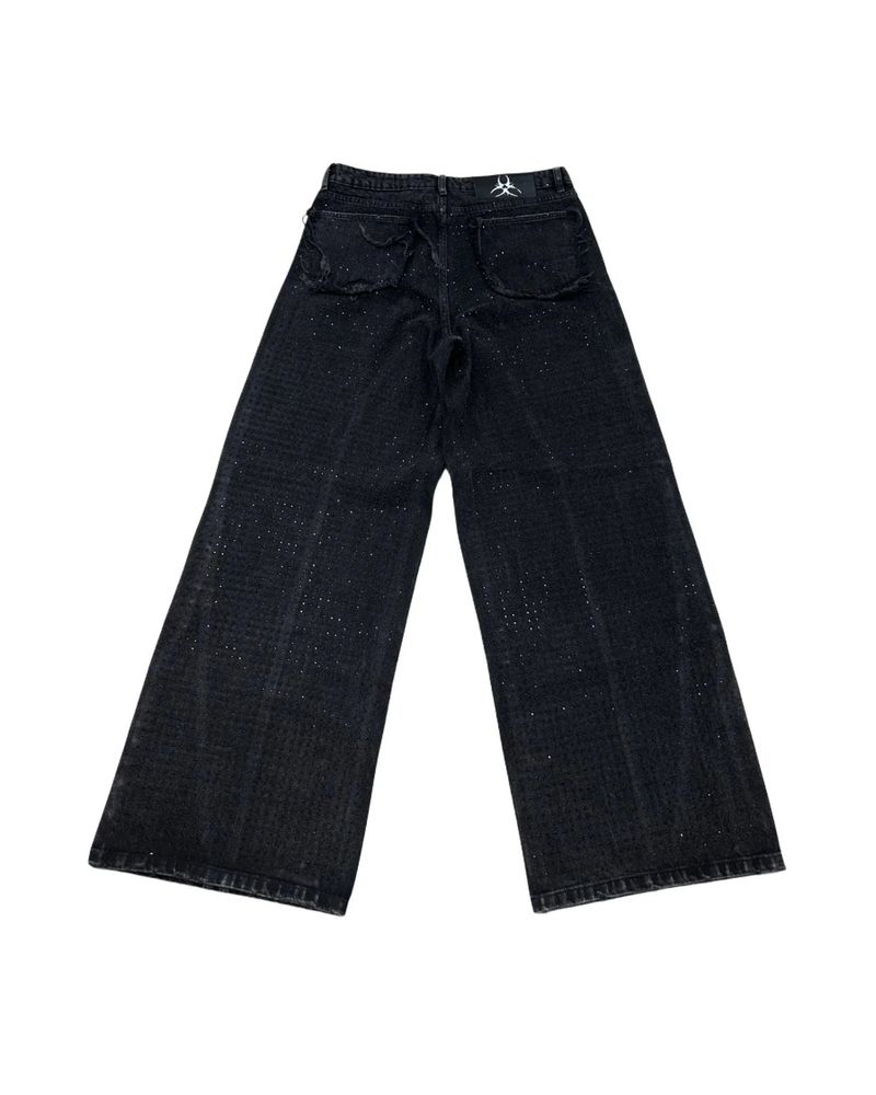 Cozy Worldwide(コージー ワールドワイド)の「"CZ RHINESTONE WASHED JEANS "(Pants)」