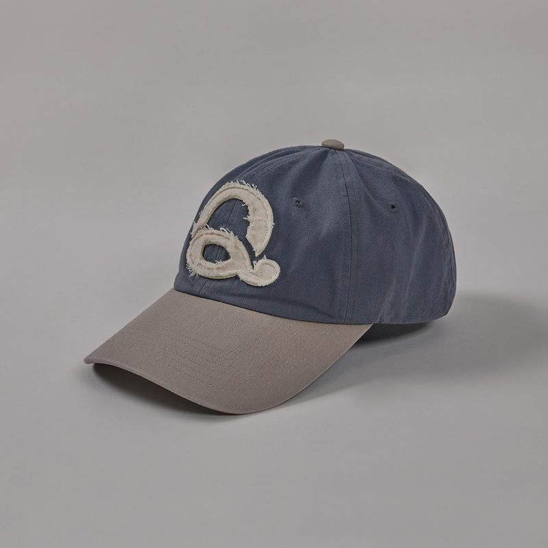 ウォッシードロゴボールキャップ (BlueGrey/Beige)