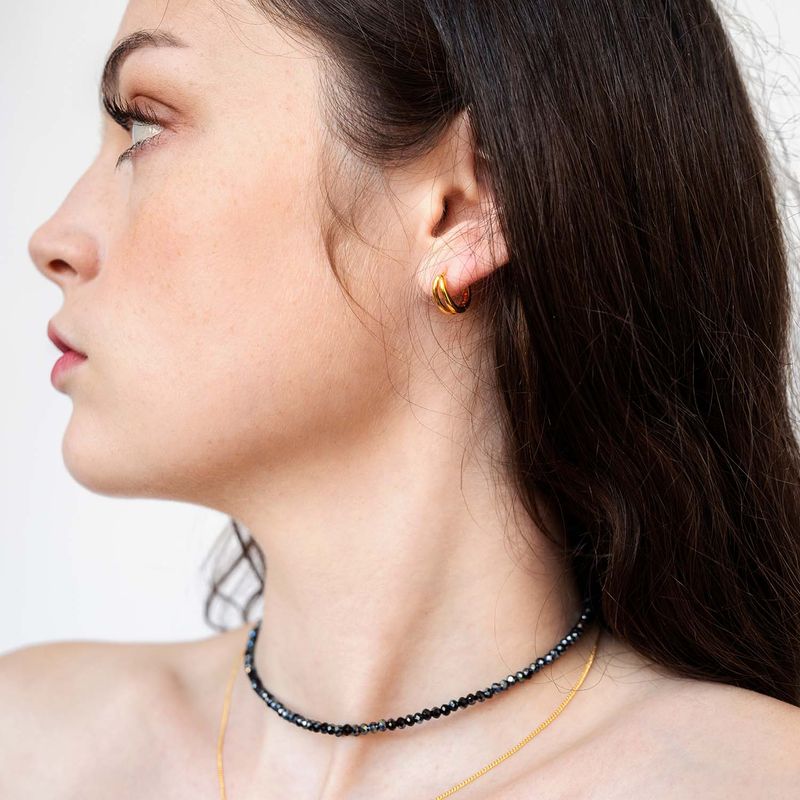 Silver daily one touch earring