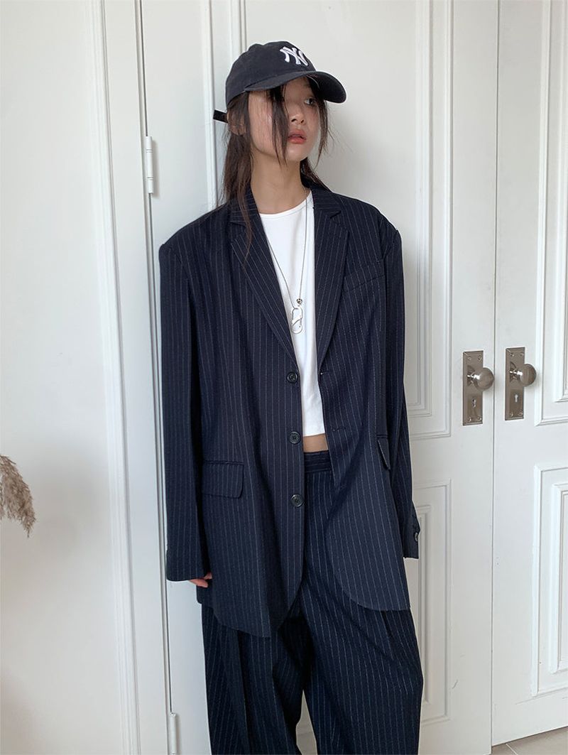 PAPERMOON PIN STRIPE BLAZER JACKET