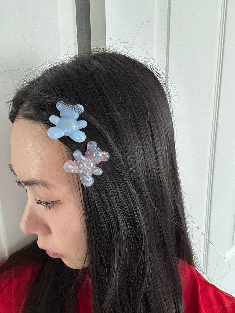 Teddy bear hair pin (8color)