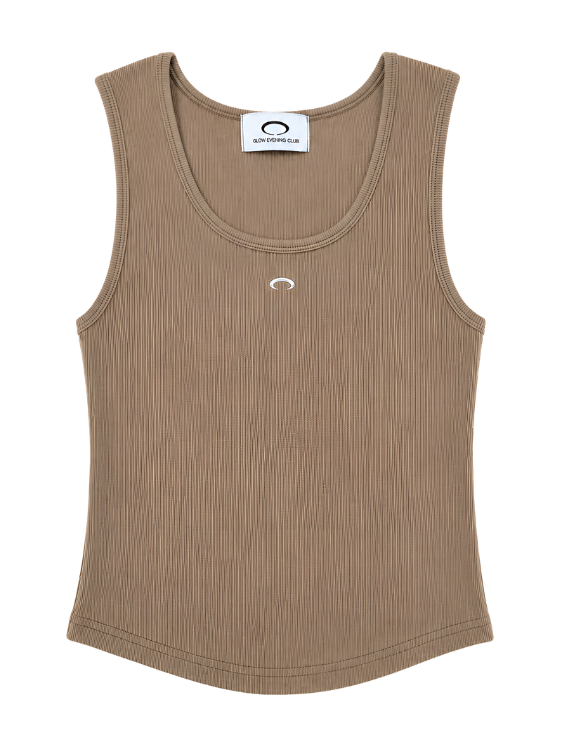 HORIZON RING SHORT SLEEVELESS [BEIGE]