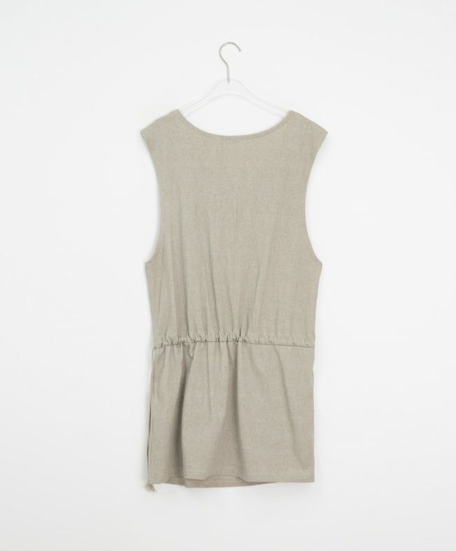 Grine Pigment String Layered Sleeveless One Piece