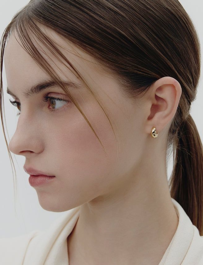 26SS★ Truvion Silver One-Touch Earrings S