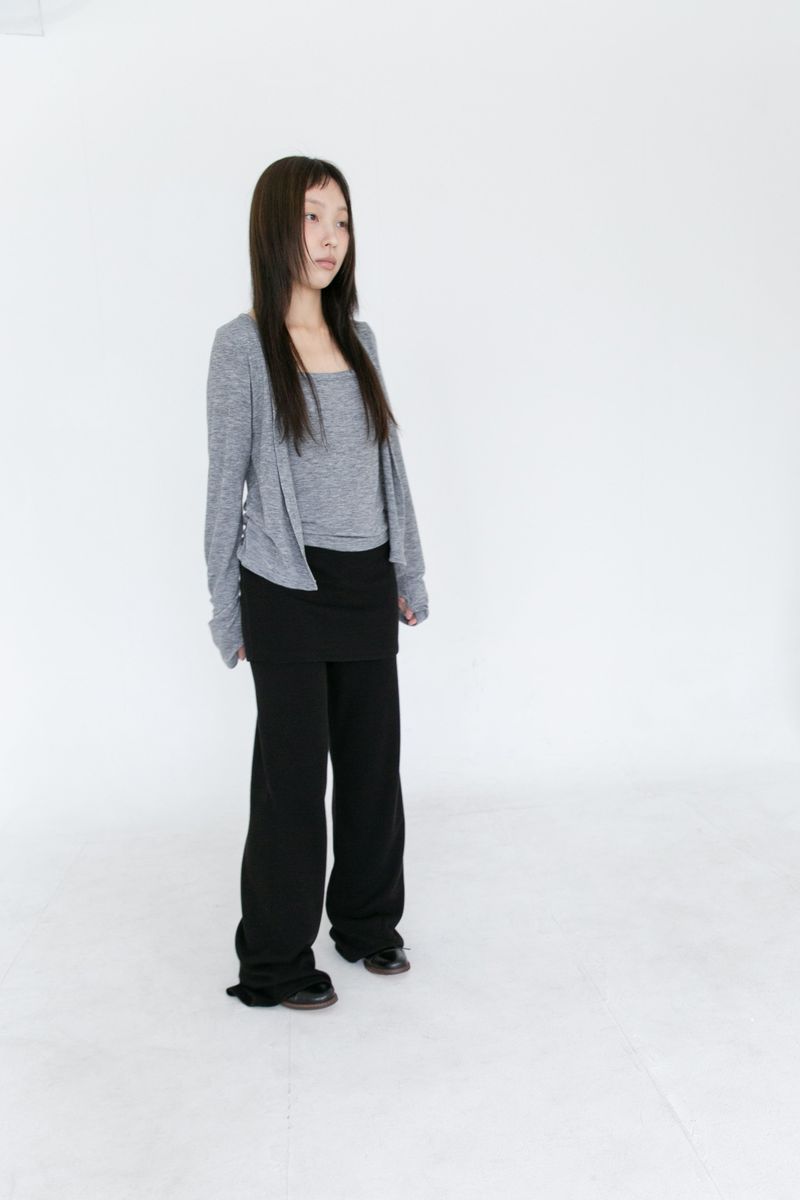 melange layered cardigan top(3colors)
