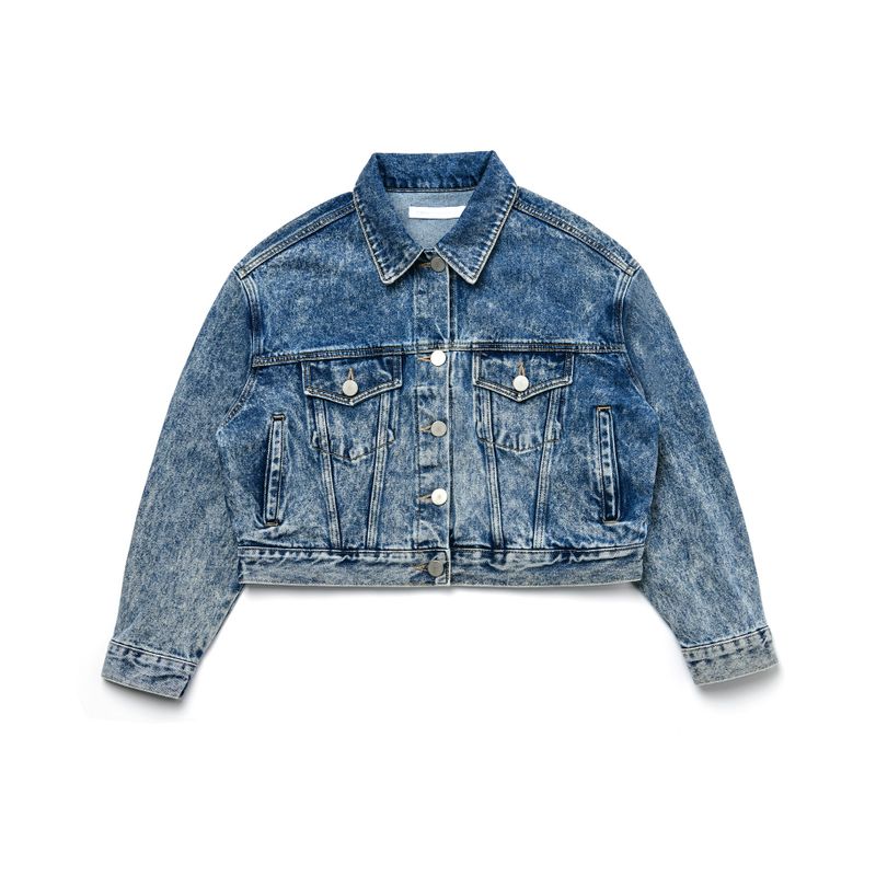 JINRO DENIM CROP TRUCKER JACKET 