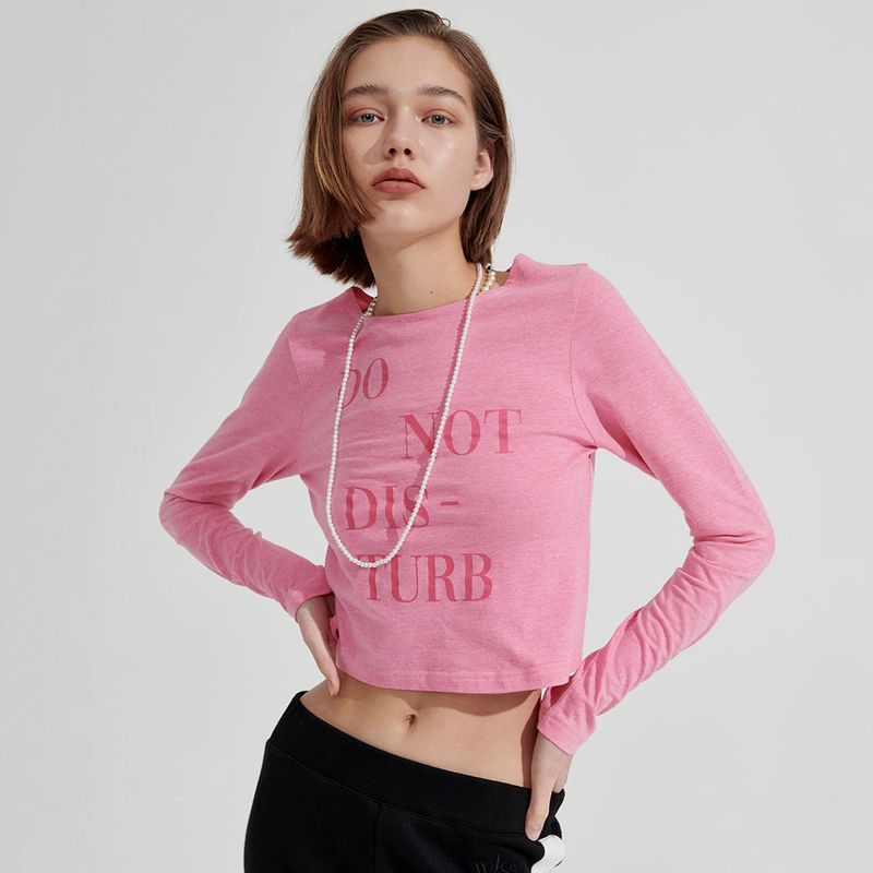 wonder visitor（ワンダービジター）の「DNDB Long sleeve T-shirt [Melange Pink]（Tops）」