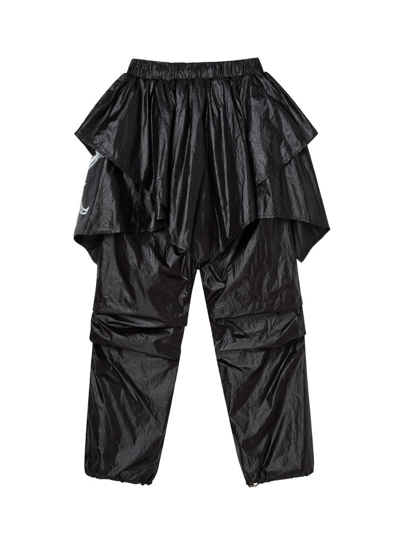 DRAPE LAYERED SKIRTPANTS (BLACK)