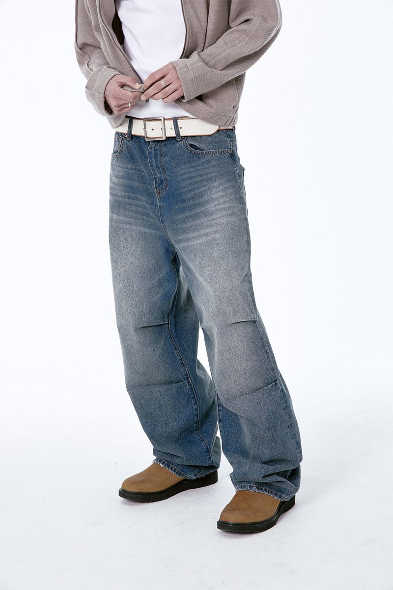 ETCE（イーティーシーイー）の「(BASE) TUCK DENIM PANTS (BLUE)（Pants）」