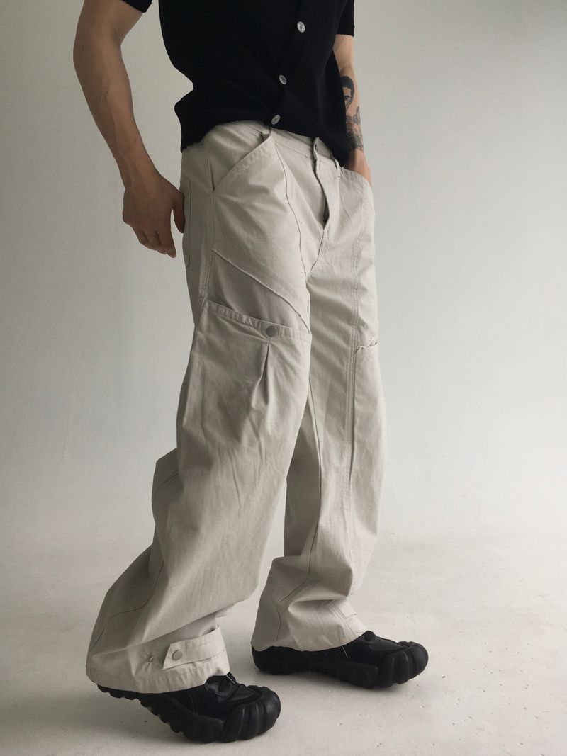 EGONLEO（エゴンレオ）の「カーブド ダイイング ストラップ ワイドパンツ(2colors)（パンツ）」