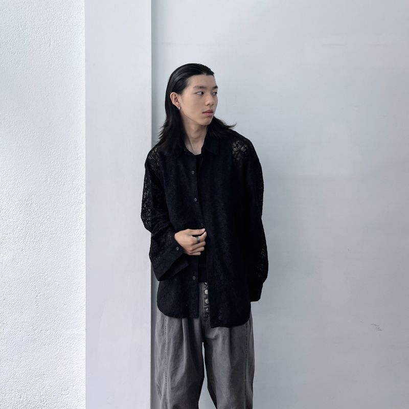 Shadow Textured Sheer Shirt