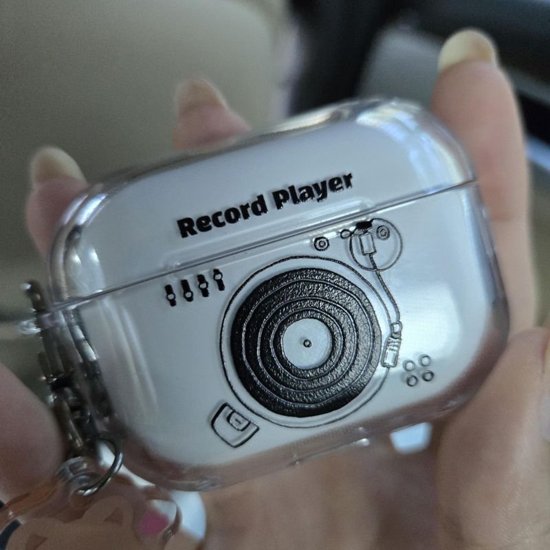 Turntable airpods case