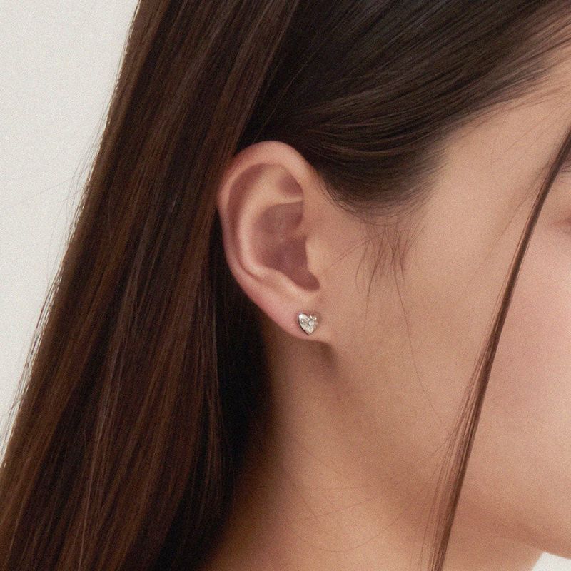 Baby heart earring