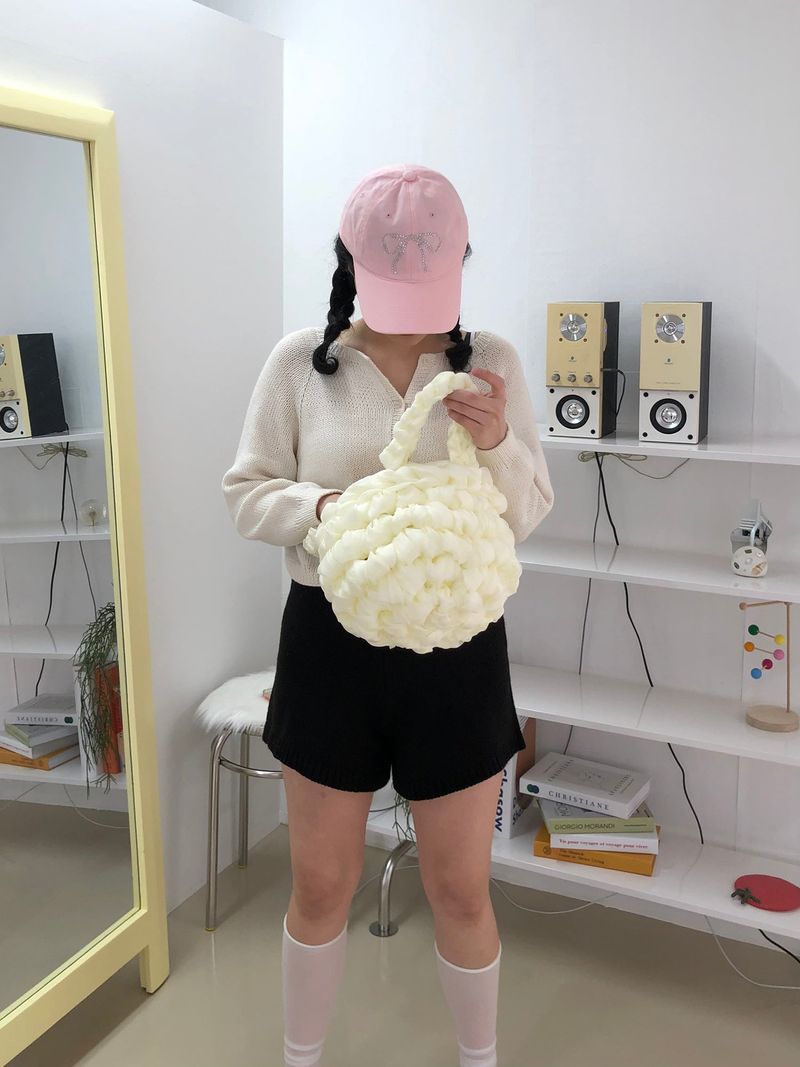 ribbon cap (baby pink)