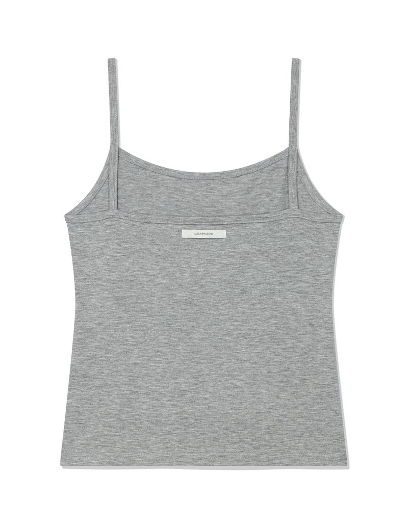 RIBBON SLEEVELESS(GREY)