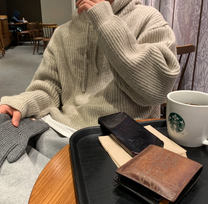  Sydney Heavy Duty Wool Blend Overfit Knit Hoodie