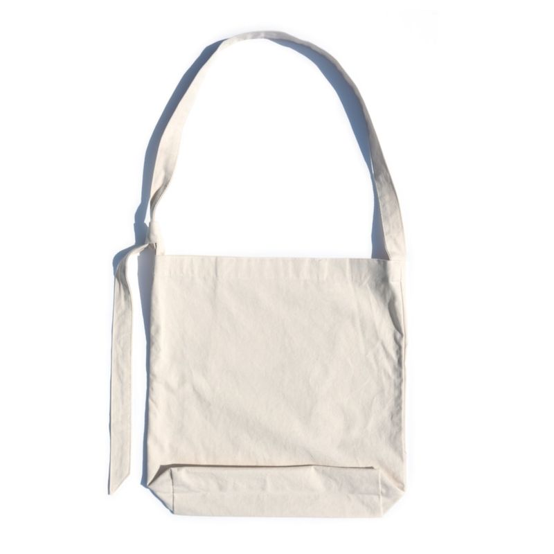 [Patchwork Canvas Bag] Banana Leaves - Pale Pink