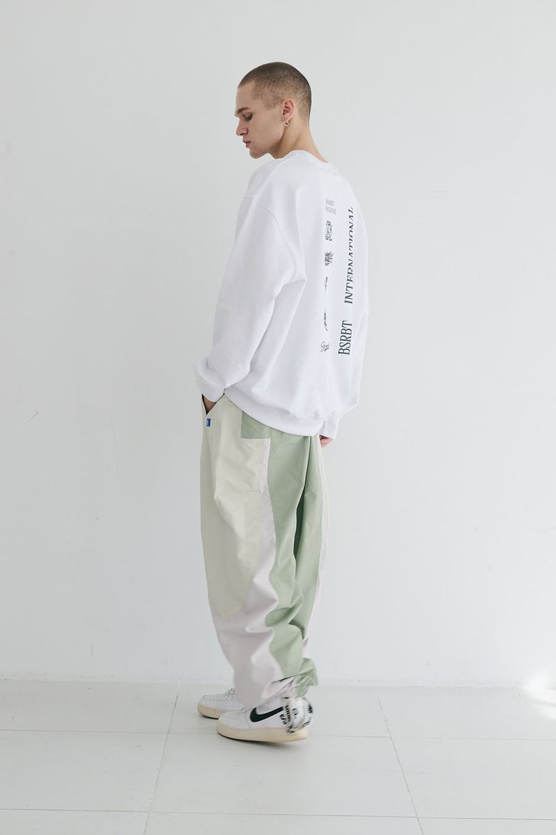 BSR2223FWPO073 MULTI LOGO CREWNECK WHITE
