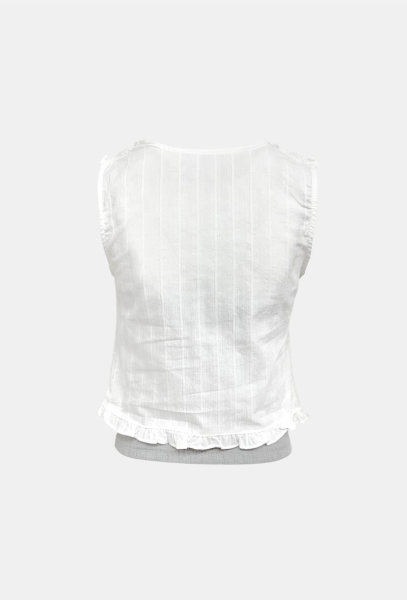 Crescent Frill Sleeveless Top