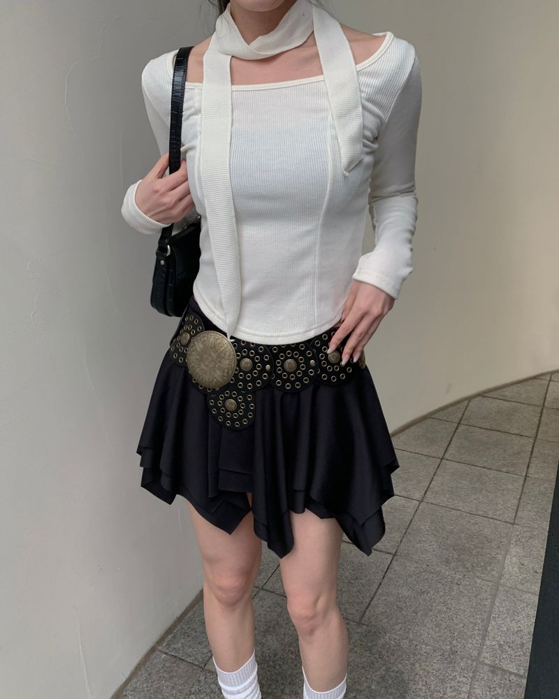 Flare cancan skirt