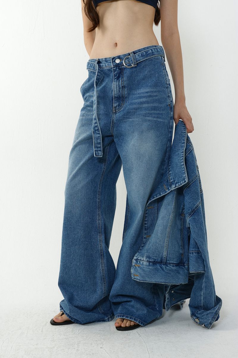 BELTED DENIM_BLUE