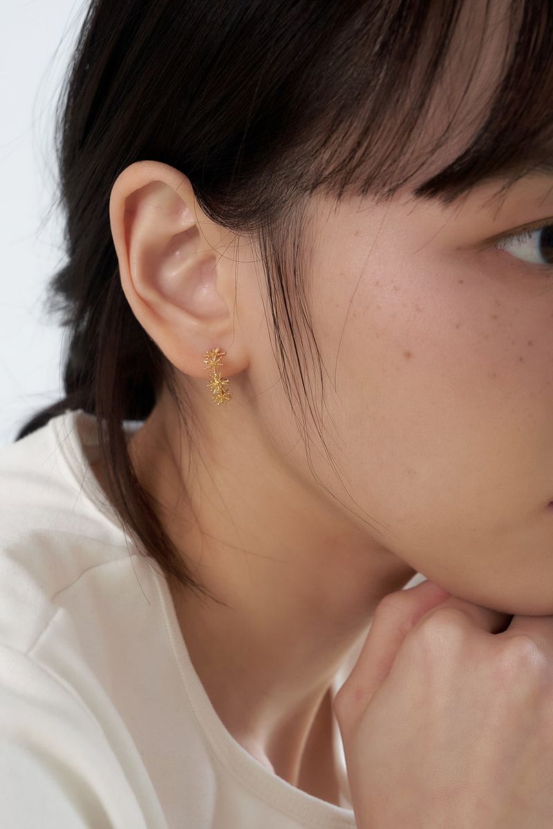 [silver925] dandelion earring - gold