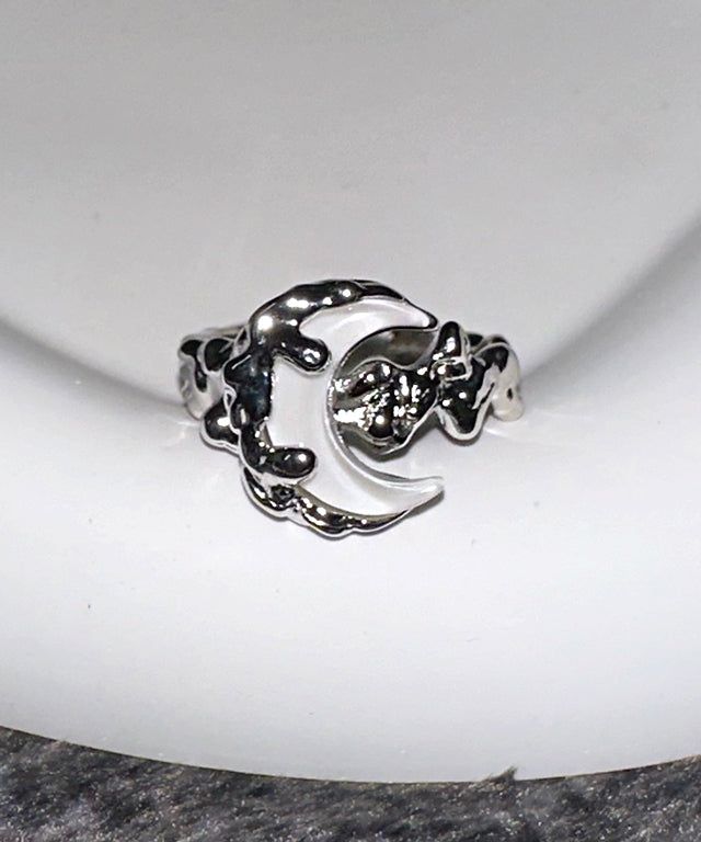 White Moon Ring