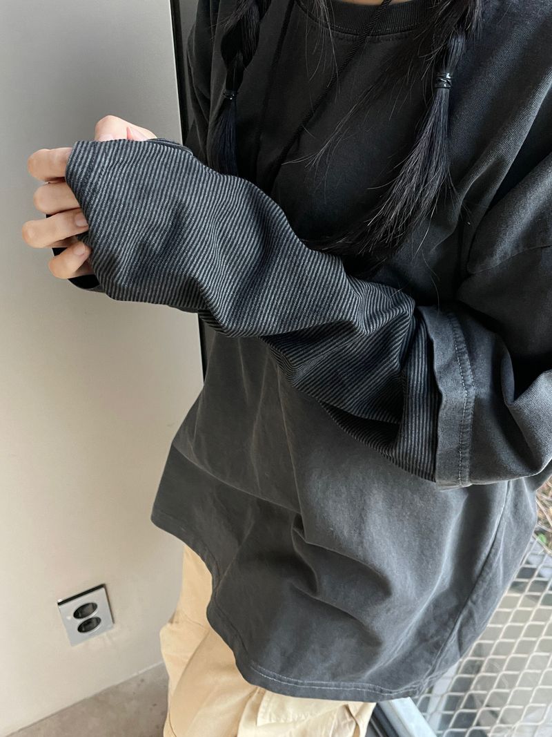 grunge-hip pigment layered long sleeve