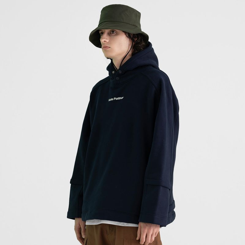 KALAPATTHAR（カラパタール）の「Cotton Napping Hoodie Sweat Shirt - NAVY（Tops）」