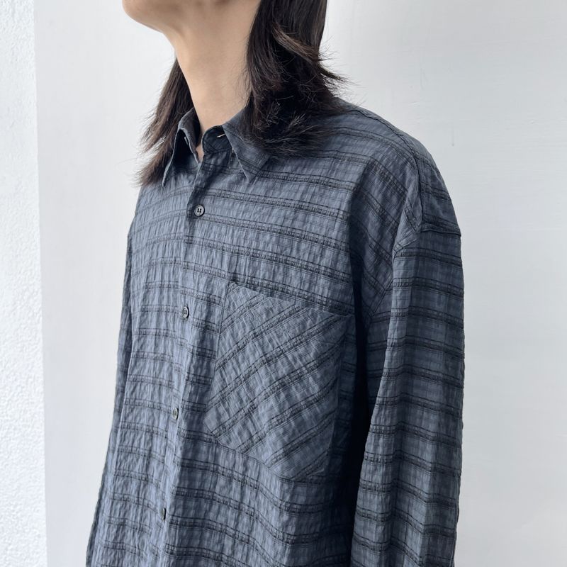 Dark Grid Texture Shirt