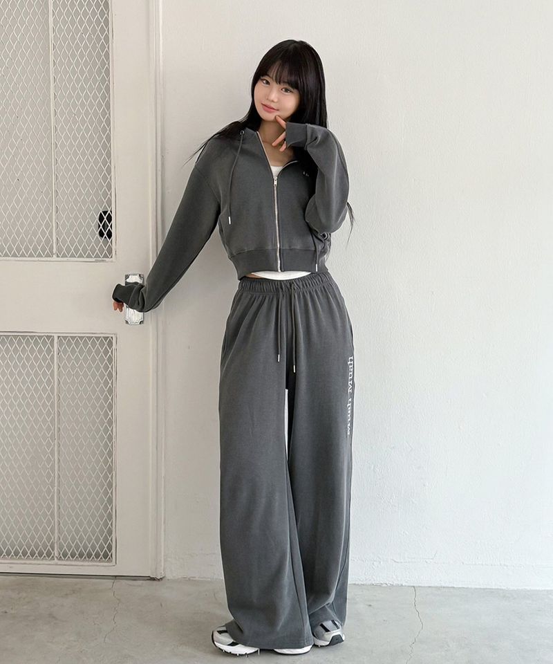 [SET] PIGMENT HOOD ZIPUP PANTS SETUP [2color]