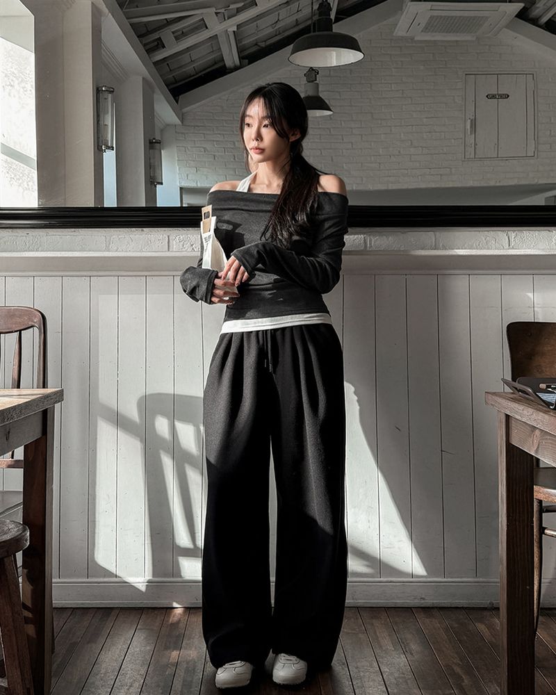 Linton pintuck banding pants