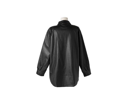 Homin Over Leather Collar Jacket