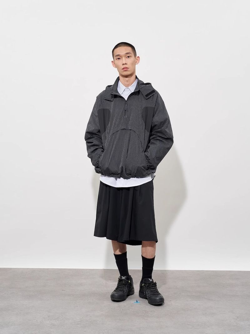 FMACM Removable Hat Half Zip Pullover Jacket