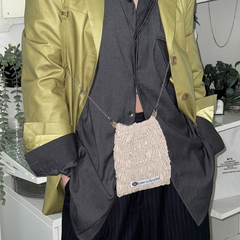 welcometoccc(ウェルカムシーシーシー)の「Sha-pei Rumple Bag (Beige) (Bags)」