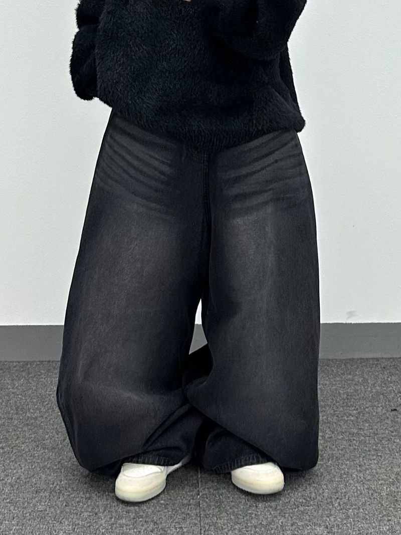 wacks balloon denim pants