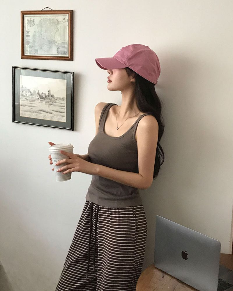 [MADE/7color] Tomatoes, ribbed camisole