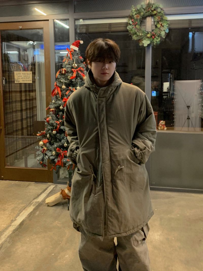 Shima Long Hooded Fishtail Padded Parka