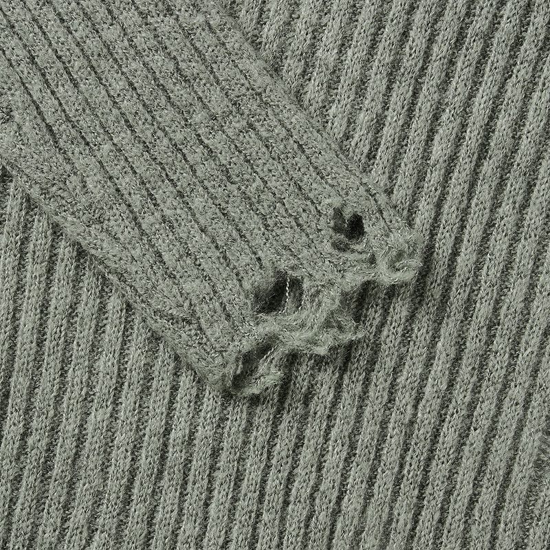 No.1168 damage V thin KNIT (3color)