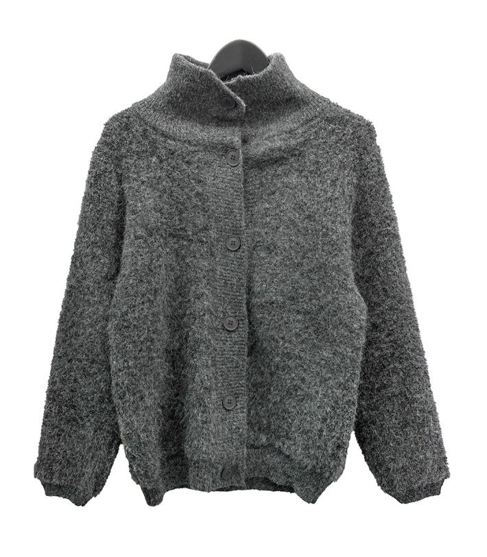 Ketone High Neck Button Cardigan