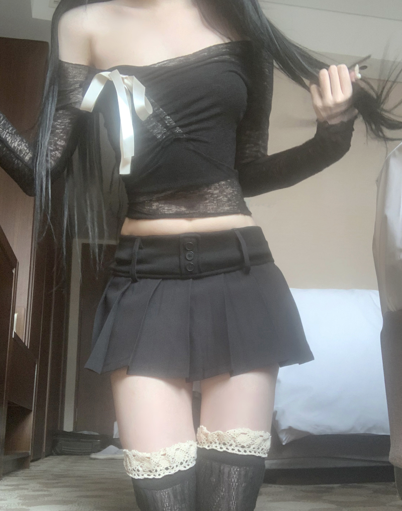 Selena Shirring Ribbon Top (3color)