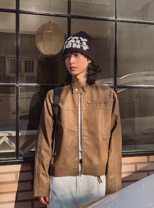 Kien Vintage Trackline Leather Jacket
