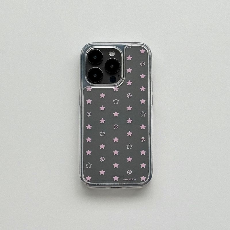 [jelly hard] swirl star case - pink