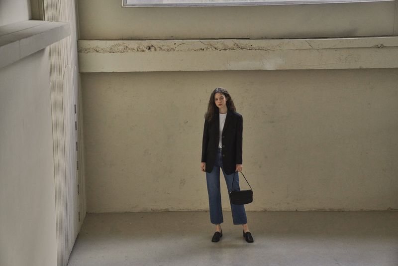WOOL TWILL SETUP JACKET_NAVY