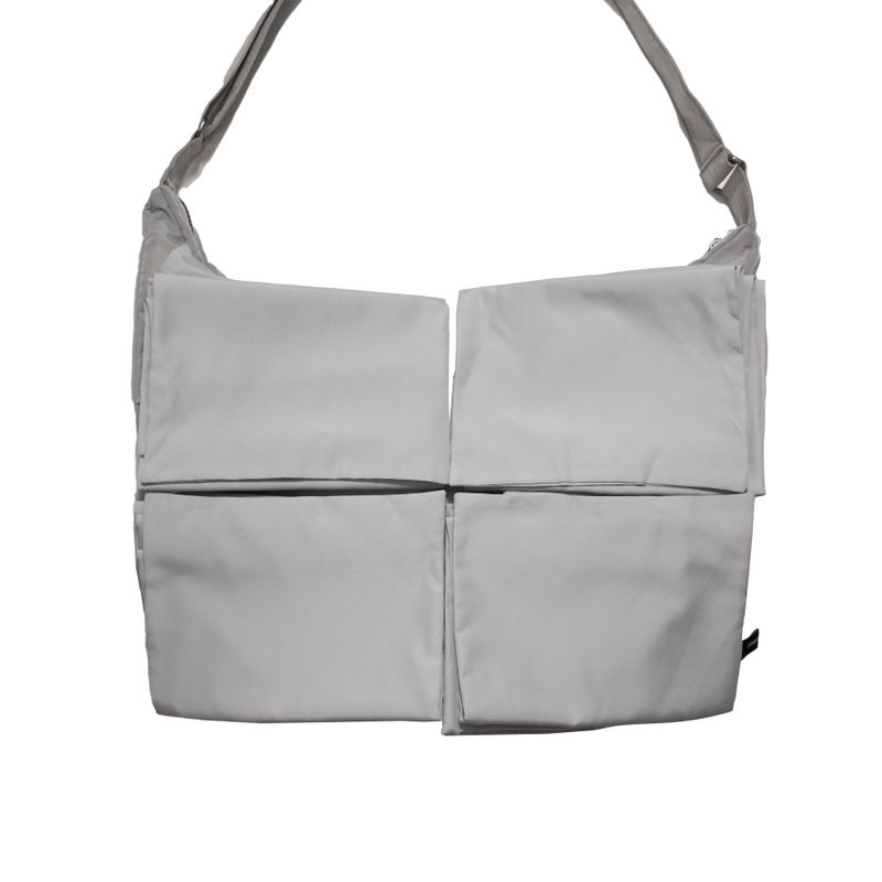 Knotted Shoulder Bag (Nylon-Silver)
